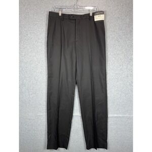 Joseph & Feiss Pants Mens 34x34 Black Classic Fit Wool Blend Dress Slacks New‎
